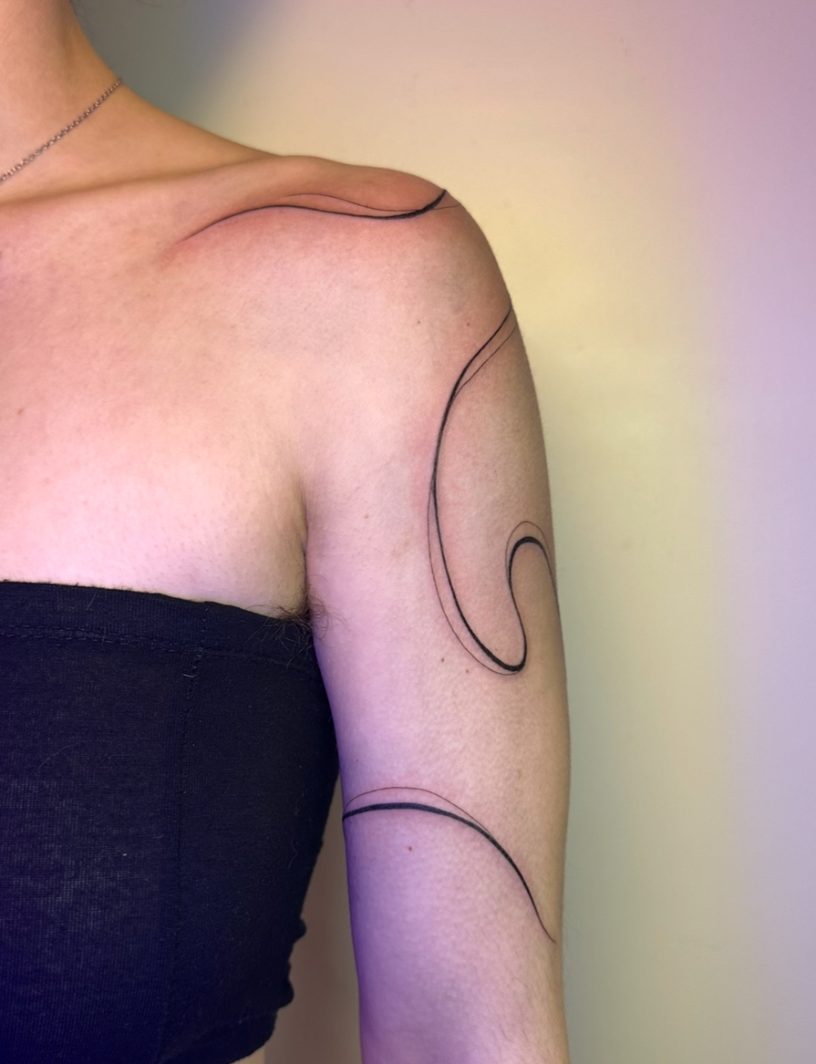 Ligne — clavicule & bras